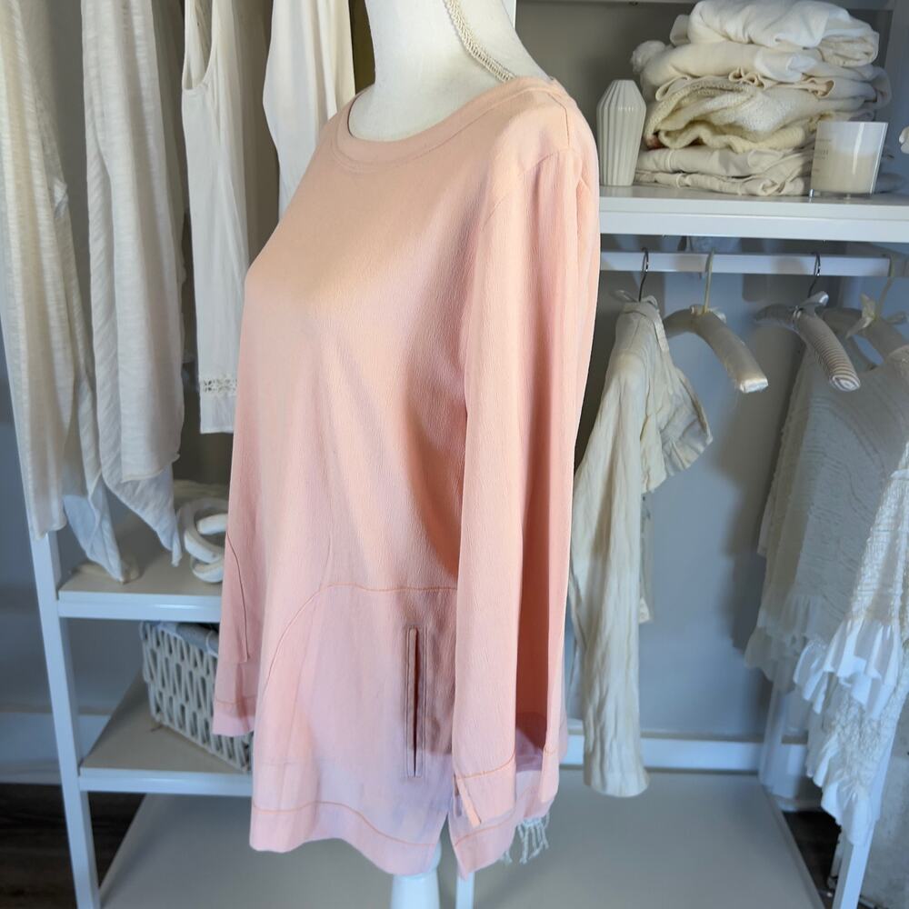 Linea by Louis Dell'Olia women's size medium soft pink tunic top #2307 - Picture 2 of 6
